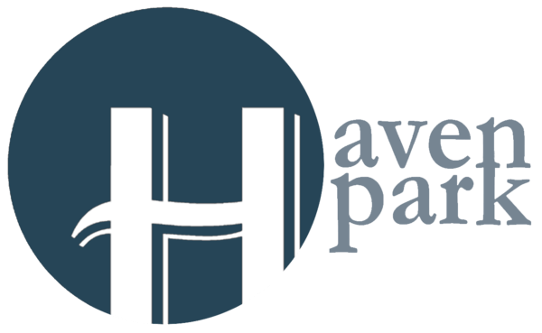 A logo with a letter H and the words Aven Park.